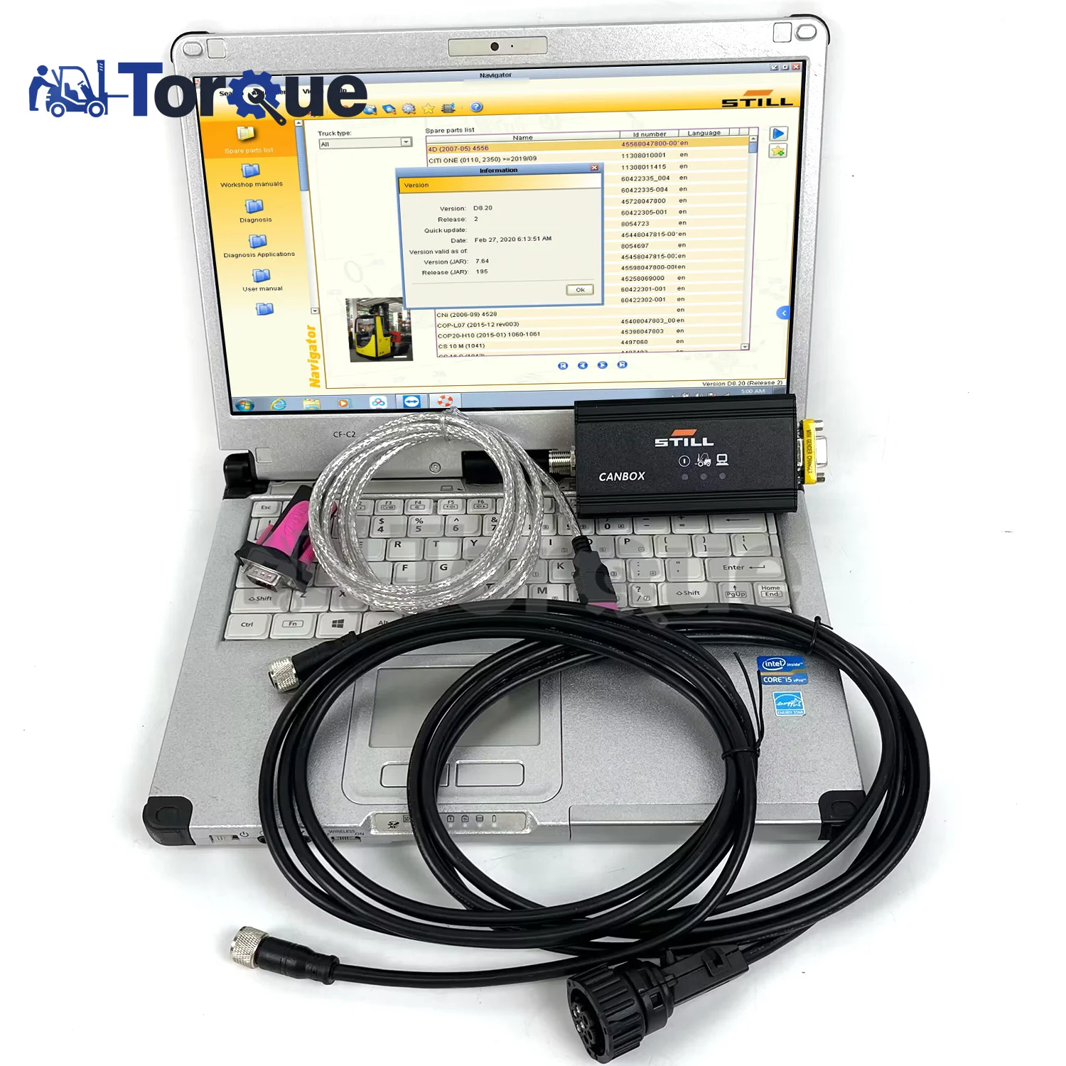 

for Still Forklift Canbox 50983605400 Diagnostic Cable Still Interface Box Can Bus Line Still CANBOX Diagnostic Tool CF C2 Lapto