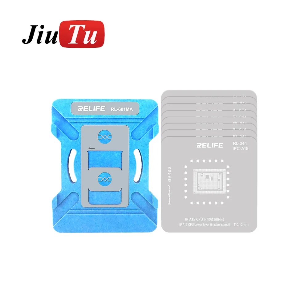 

CPU Repair Fixture Set IC Chip Planting Tin Template Fixture for iPhone A8-A15 CPU/Hard Disk/Font Library