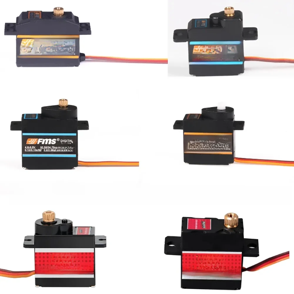 FMS Servo 9g 17g 25g 13g 23g plastique analogique métal numérique RC avion passe-temps modèle avion avion avion Drone voiture pièces de rechange