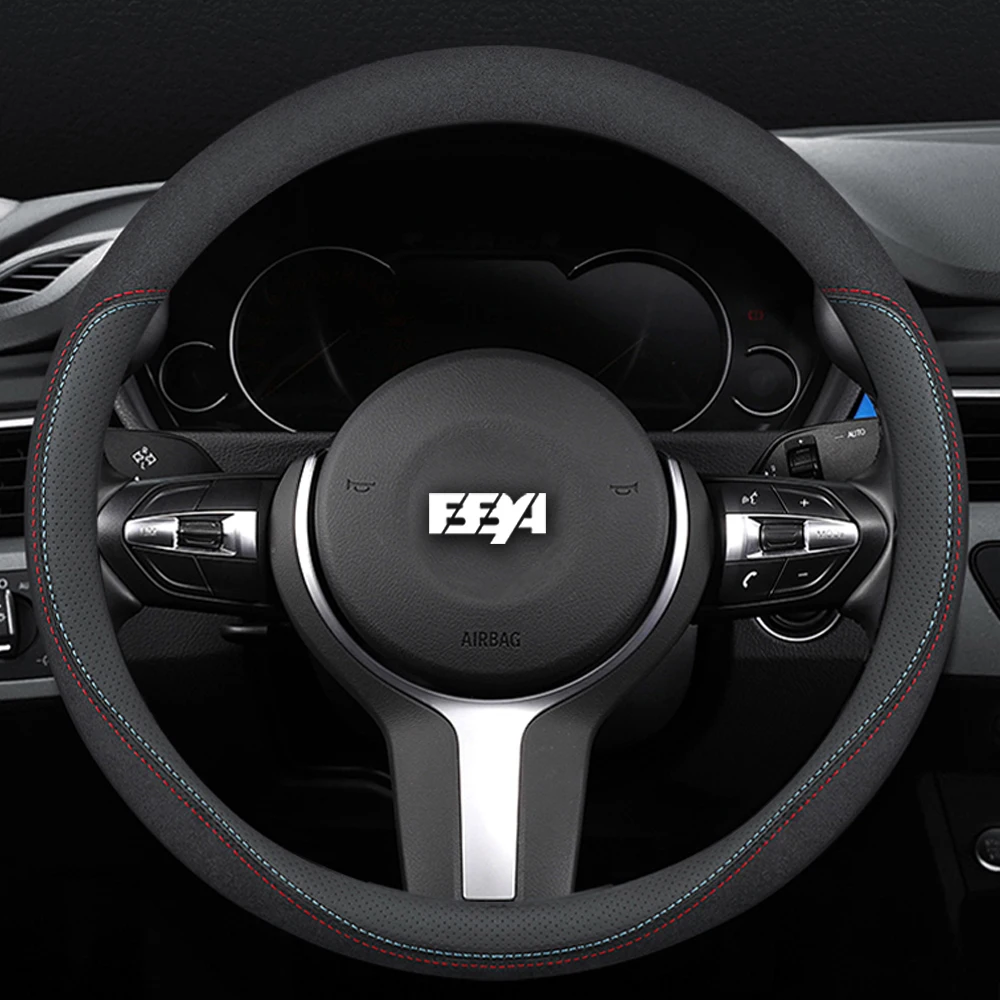 Benbiana Npa Leather Steering Wheel Cover 3 Color Point circular Alcantara carbon handle Cava Stich Domestic Import 5 Series X5 back 00604