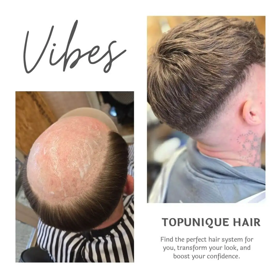 TUL09 Men's Toupee Hybrid Base of 1'' Lace Front + Skin Back Durable and Natural Looking Hairline  Indian Remy Human Hair Toupee