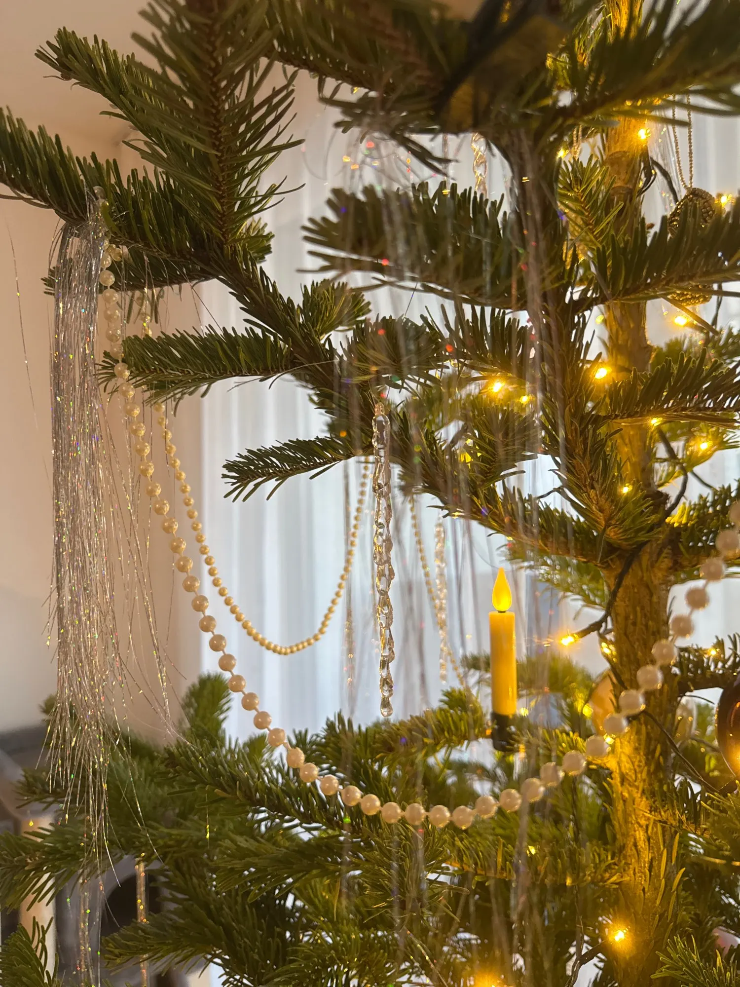 3000 Strands Icicles Iridescent Tinsel Foil Fringe Garland For Christmas Xmas Tree Decorations Party Supplies Holiday Decor photo review