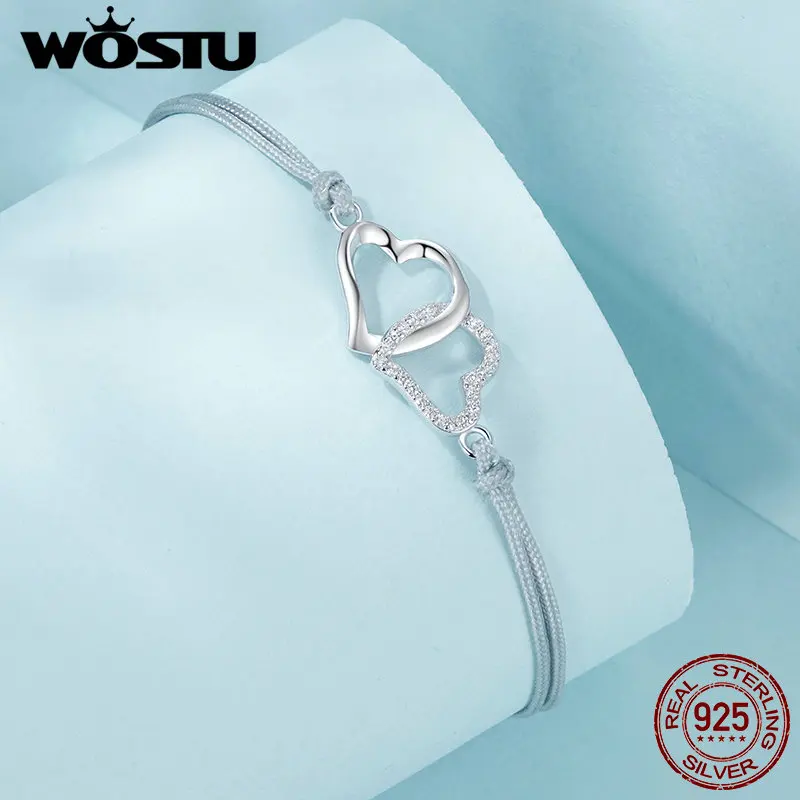 

Браслет Серебряный в виде сердца с цирконом