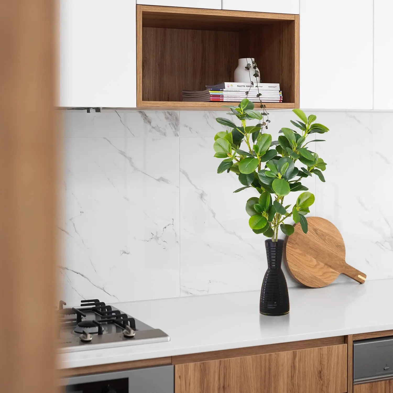 Decorative Artificial Ficus Plants for Home Decor Fake Greenery With Long Branches for Interior Aesthetics