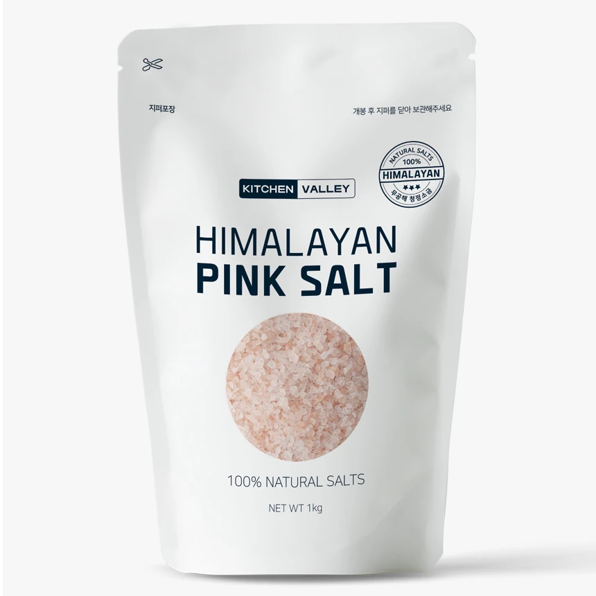 1 kg de sal gruesa en sal rosa del Valle Kick Himalaya