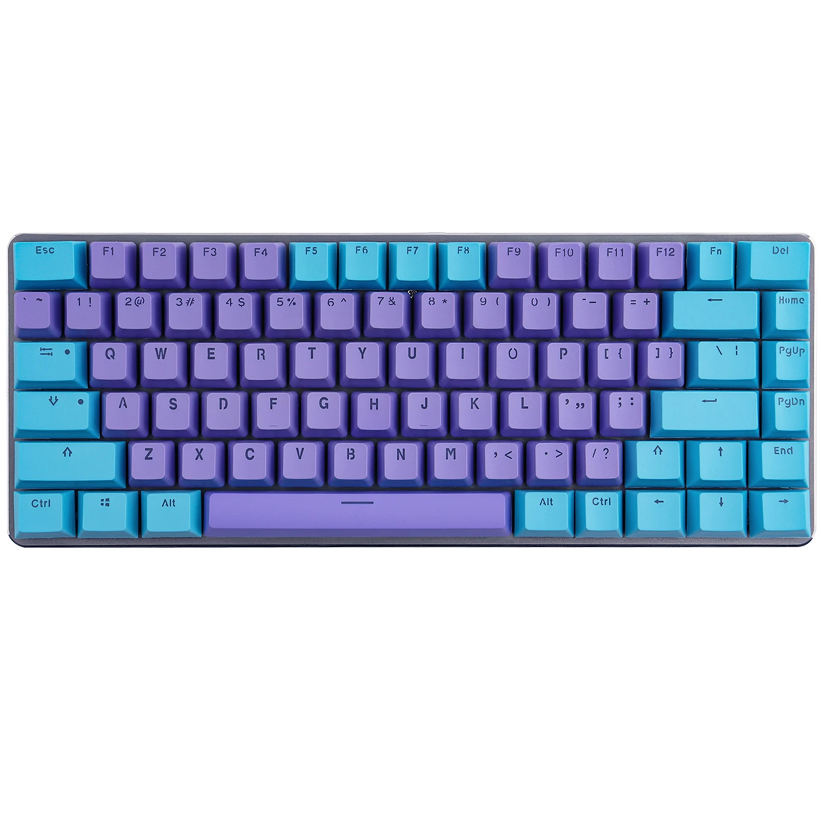 RK 64 68 82 84 teclas PBT Material, OEM altura Teclado mecánico Keycap doble retroiluminado Impresión de palabras transparente