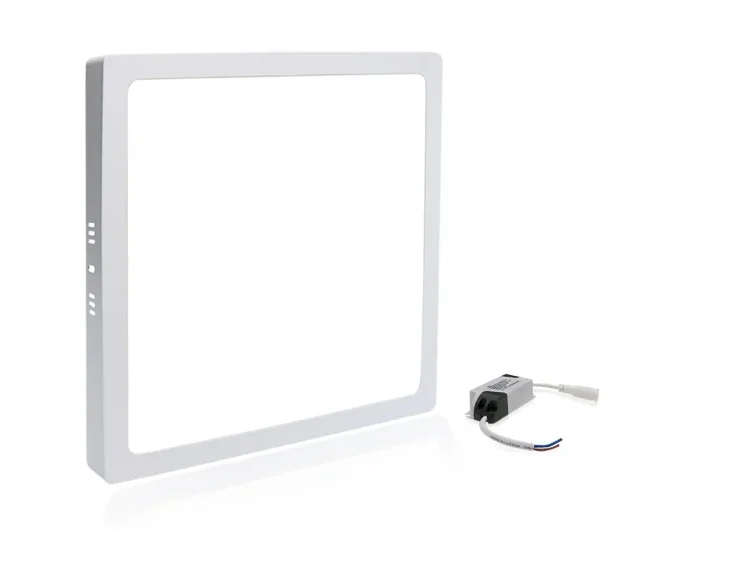 Painel Plafon 25w Quadrado Sobrepor Super Led Luz Forte (Branco Quente)