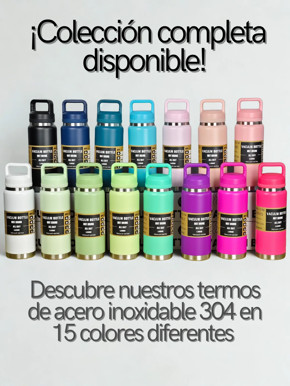 زجاجة حرارية من الفولاذ المقاوم للصدأ سعة 800 مل Fab-14 304 مع فوهة للشرب، ومقبض مريح وإغلاق مانع للتسرب، وعزل مكنسة كهربائية مزدوج الجدار، خالية من مادة Bpa، مثالية للقهوة أو الماء أو الشاي أو العصير #1