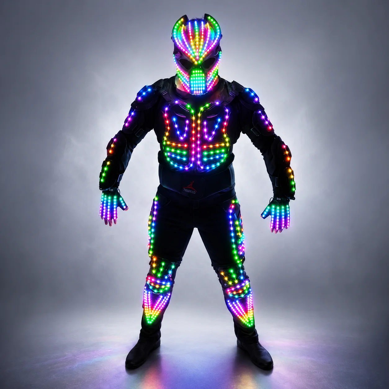 Digitale LED-Leucht-Rüstung, Leuchtjacke, Leuchtkostüm, Anzug für Bar, Nachtclub, Party, Performance-Kostüm