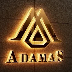 3D Backlit Metal Logo Sign: Custom Business Signage, Halo LED, Cafe decor
