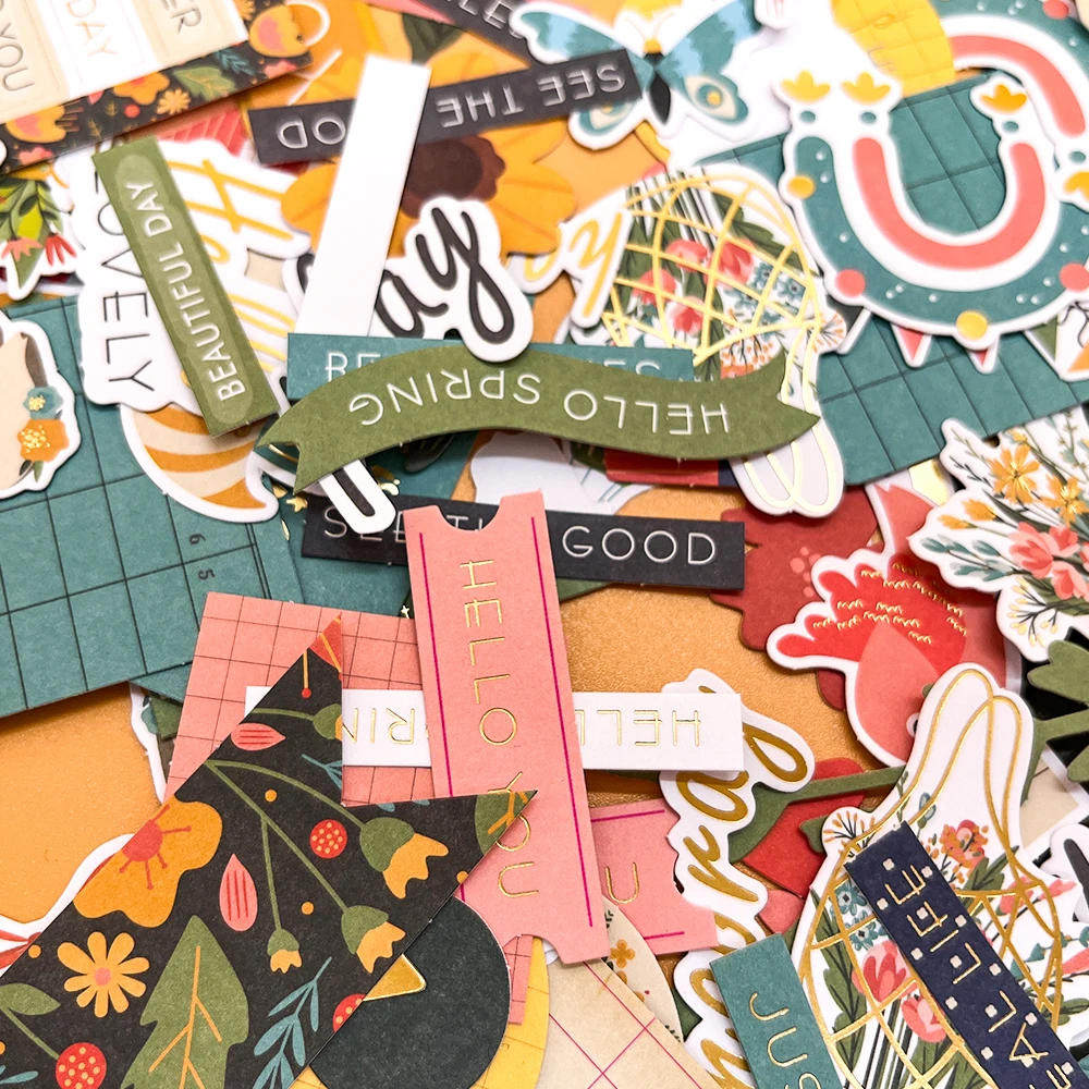 Creative Path 226 Stück Nature Sense Scrapbooking-Stanzformen, Ephemera, grüne blaue Blätter, Papier-Stanzformen für Journaling, DIY-Kartenherstellung – Detail 6