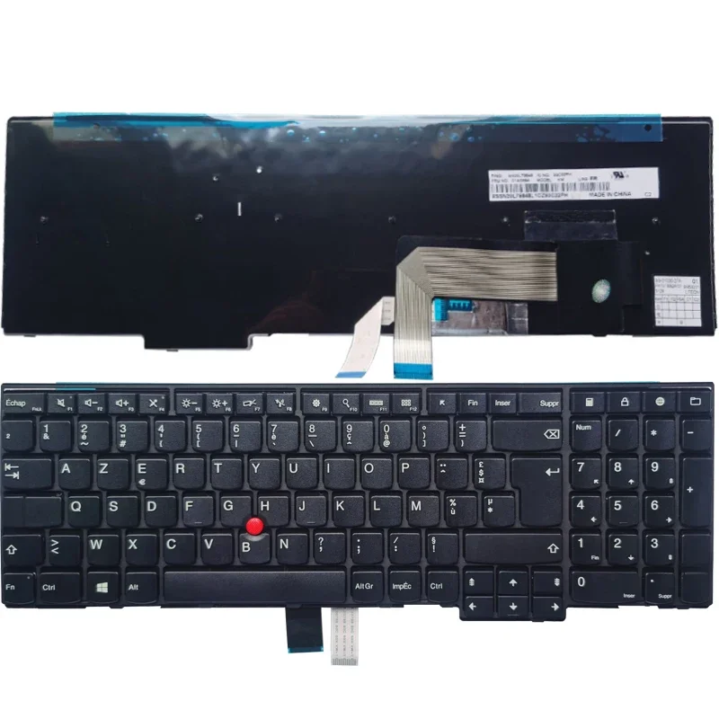 Nouveau clavier d'ordinateur portable français/FR AZERTY pour Lenovo IBM ThinkPad E540 E531 T540 T540P T550 L540 W540 W541 W550s, sans rétro-éclairage