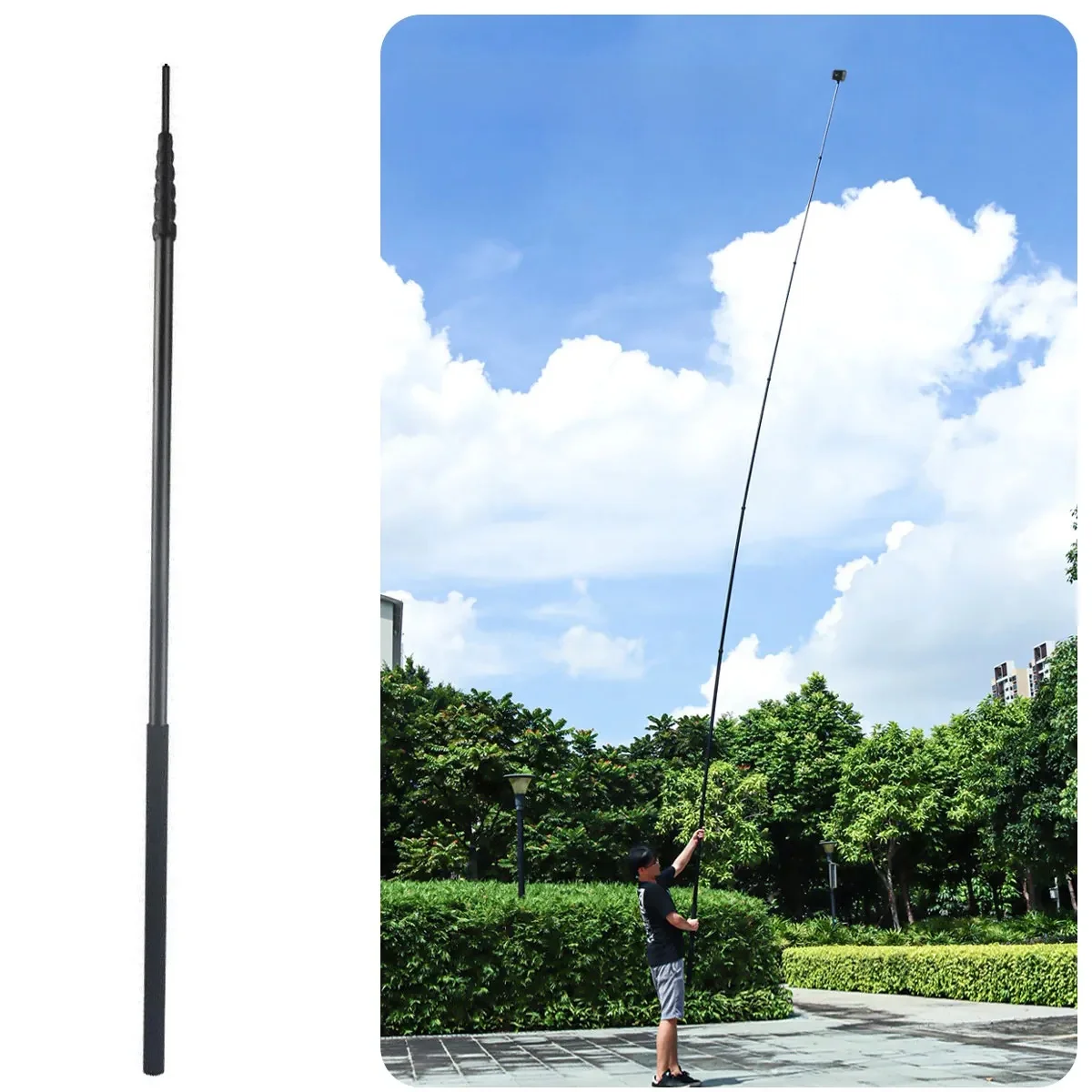 10m Selfie Stick Monopod ze stopu aluminium Teleskopowy regulowany długi kij fotograficzny do kamery GoPro Insta360 X4 X3 do iPhone'a — zdjęcie produktu 7