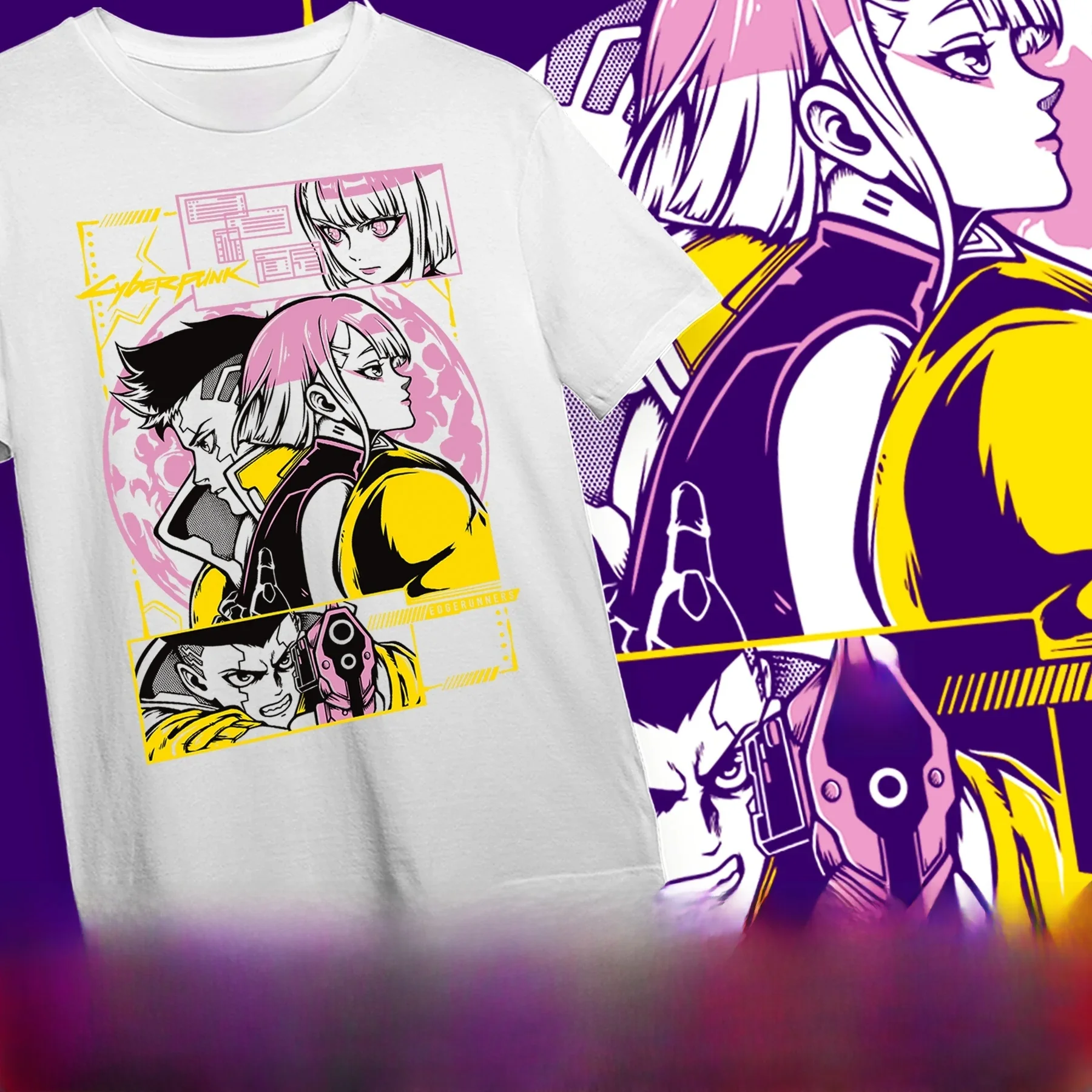 Image of Cyber Edgerunners Shirt T-Shirt, Edge runners Lucy SIZE S-5XL