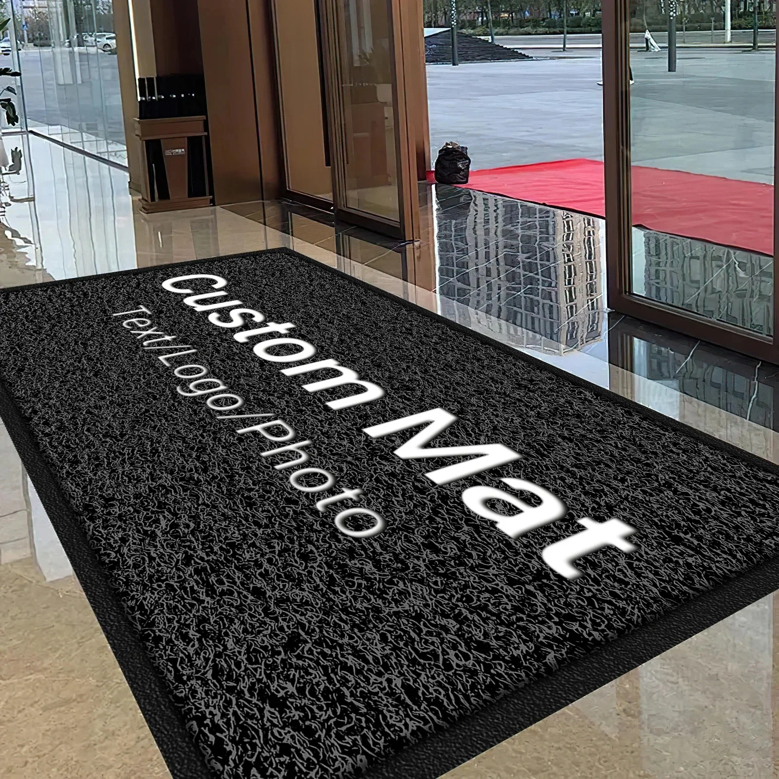 Aangepaste voetmat Gepersonaliseerde zakelijke mat Tapijt Ingang Deurmat Binnen Buiten Antisliptapijt Maatwerk Branding Logo Matten - afbeelding 2