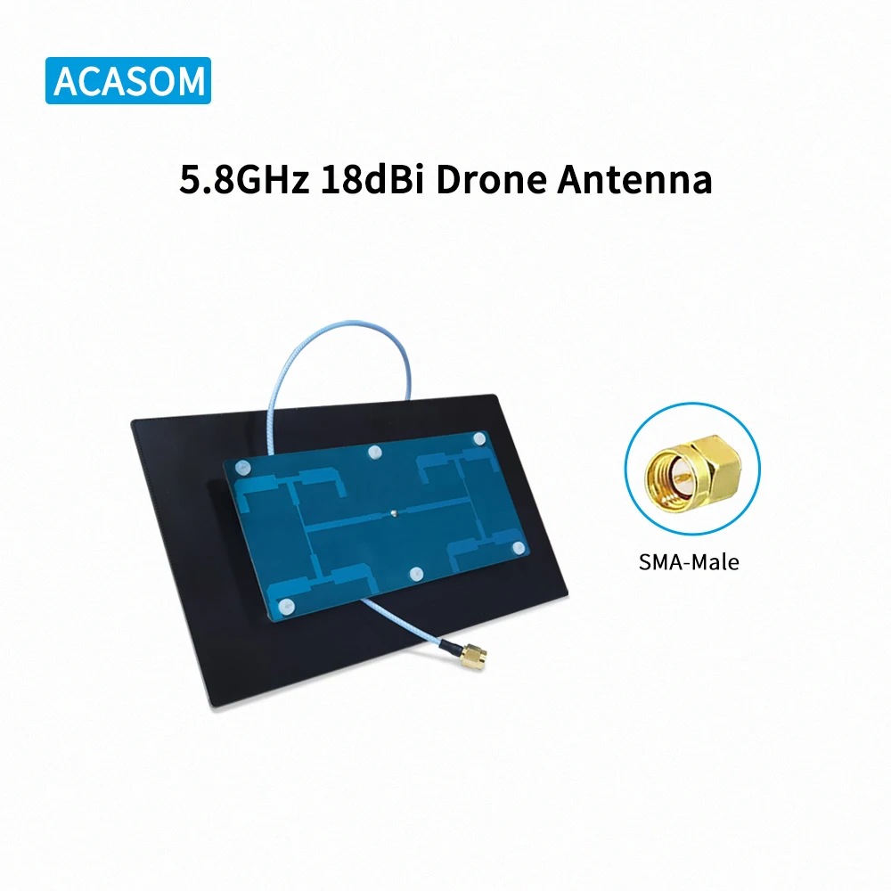 Drone High Gain Drone Signal Amplificador, Antena Booster, Direção Blocker, 5.8GHz, 5.2GHz, 18dB