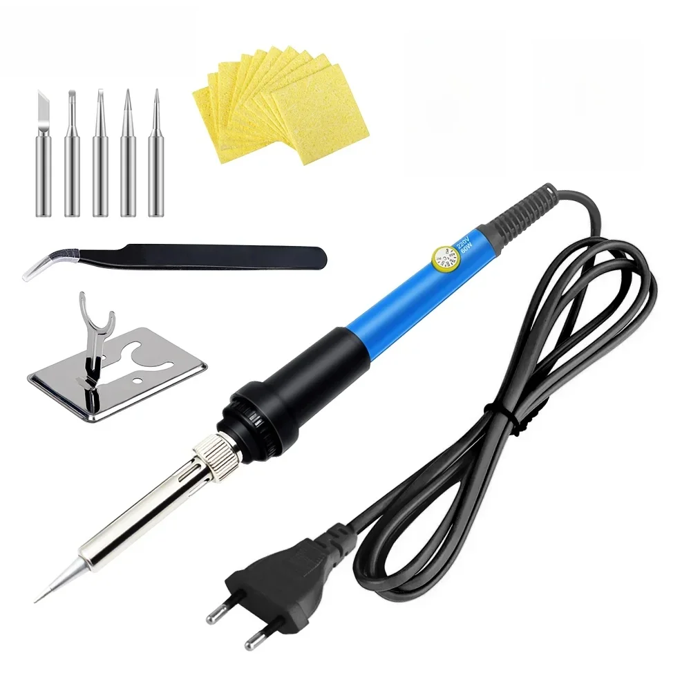 JCD Electric Soldering Iron Adjustable Temperature 220V 110V 60W 80W Welding Solder Rework Station Heat Pencil Tips Repair Tools