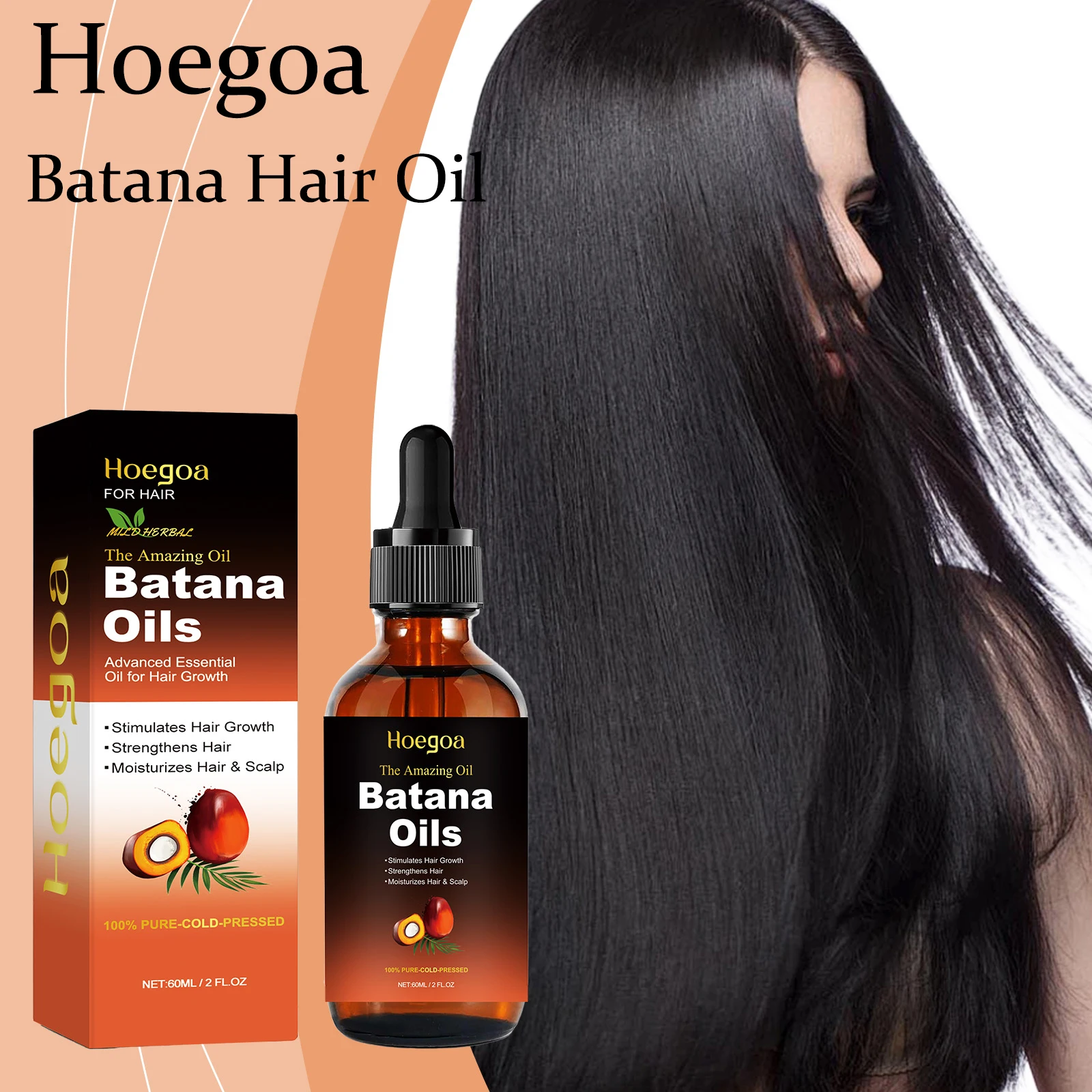 

Hoegoa Batana Hair Essential Oil Nourishing Scalp Smoothing Reduce Breakage Moisturizing Strengthening Hair Essential Oil