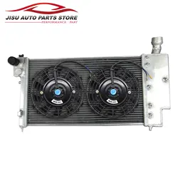 3 Row Aluminum Radiator + Fans for Citroen Saxo VTR / -Peugeot 106 GTI&RALLYE 1991-2001