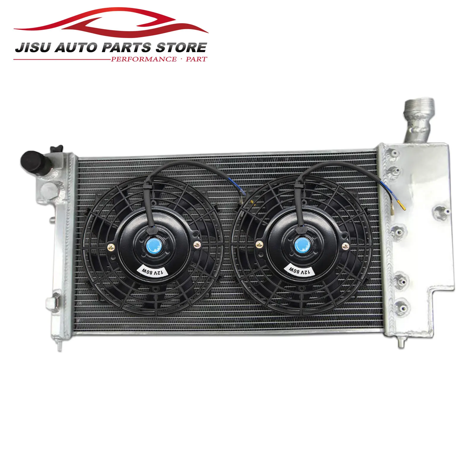 3 Row Aluminum Radiator + Fans for Citroen Saxo VTR / -Peugeot 106 GTI&RALLYE 1991-2001