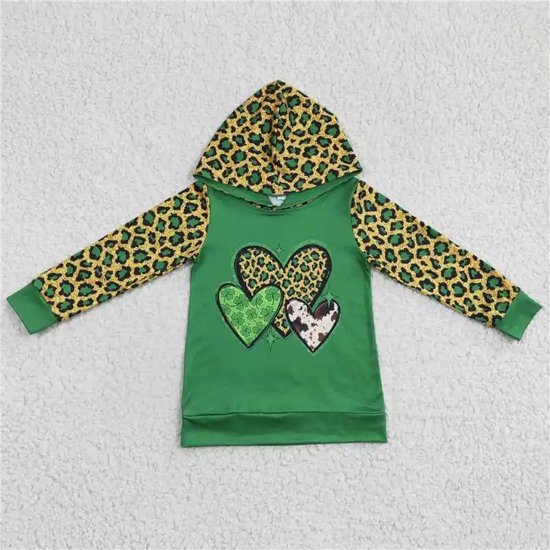 

Western Fashion Baby Girls Kids St Patrick Hoodie Long Sleeve Shirts Tops Wholesale Boutqiue Kid Clothes Top