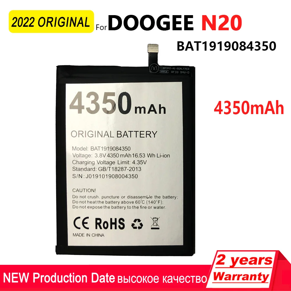 

100% Original Rechargeable Battery BAT1919084350 4350mAh for DOOGEE N20 N20Pro N20 Pro Mobile Phone Bateria with Tracking number