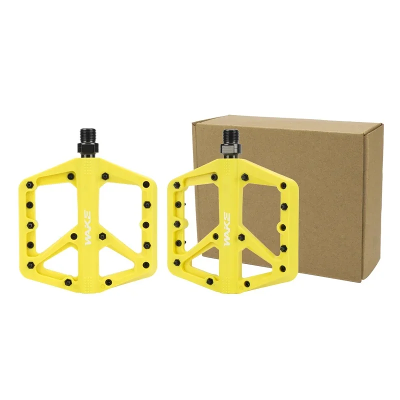 AliExpress wake Wake MTB Mountain Bike Pedal DU+ Bearing Seal Ultralight Footboard Wide Area Nylon Fiber Anti Slip for Road Bicycle Accessories