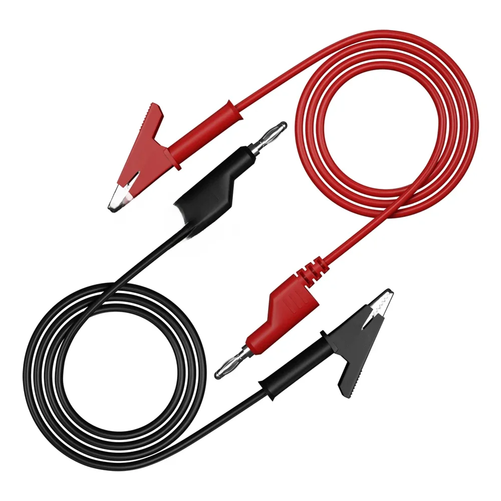 JZDZ 2 stücke 4mm Banana Stecker Alligator Clip Multimeter Test Führt Kabel Linie Jumper Draht