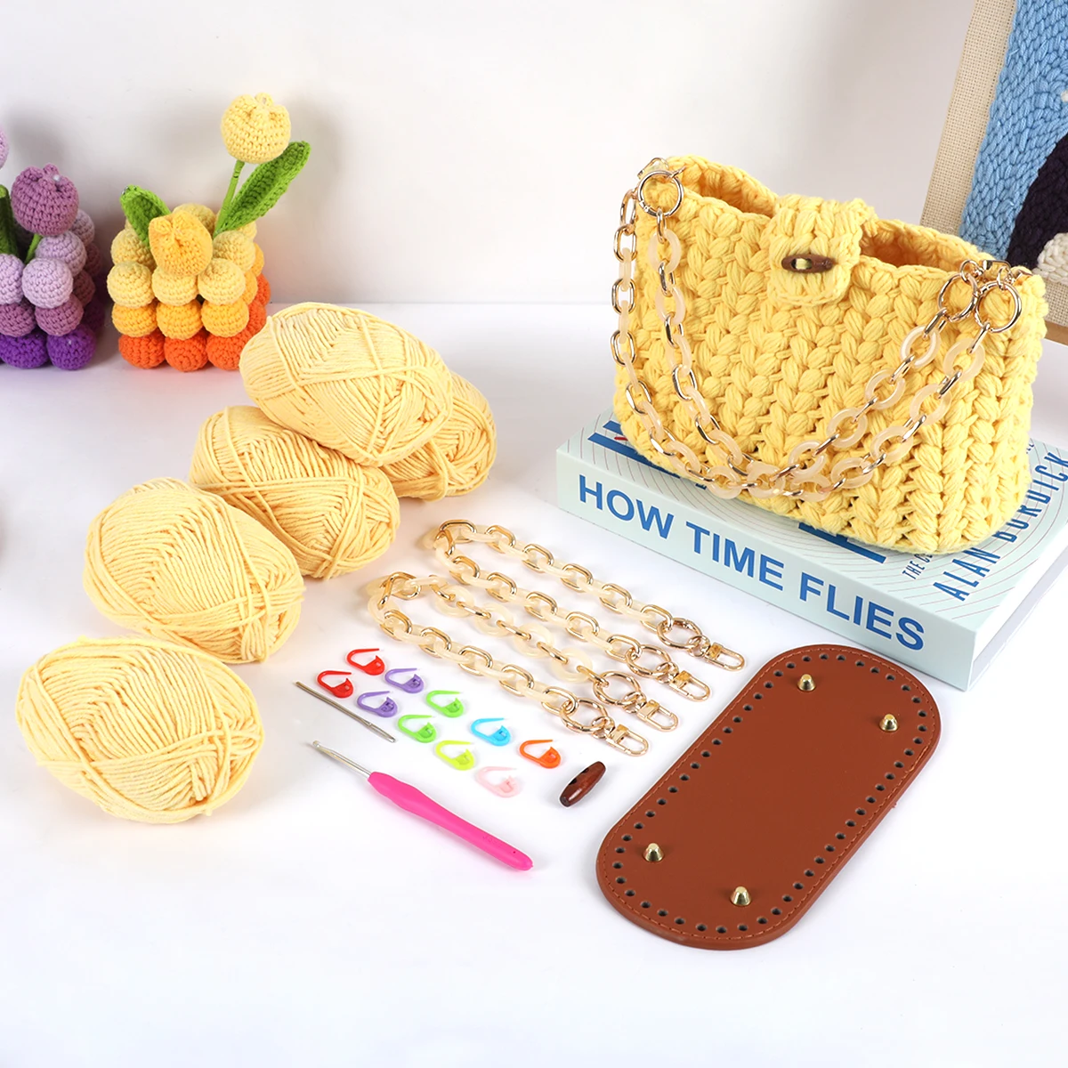 

Новая сумка для ушей из пшеницы, связанная крючком своими руками — набор материалов для вязания ручной работы