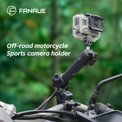 Fanaue motorrad fahrrad action kamera halter lenker doppel gelenk rotation magischer arm 360 ° super klemme für gopro dji insta360