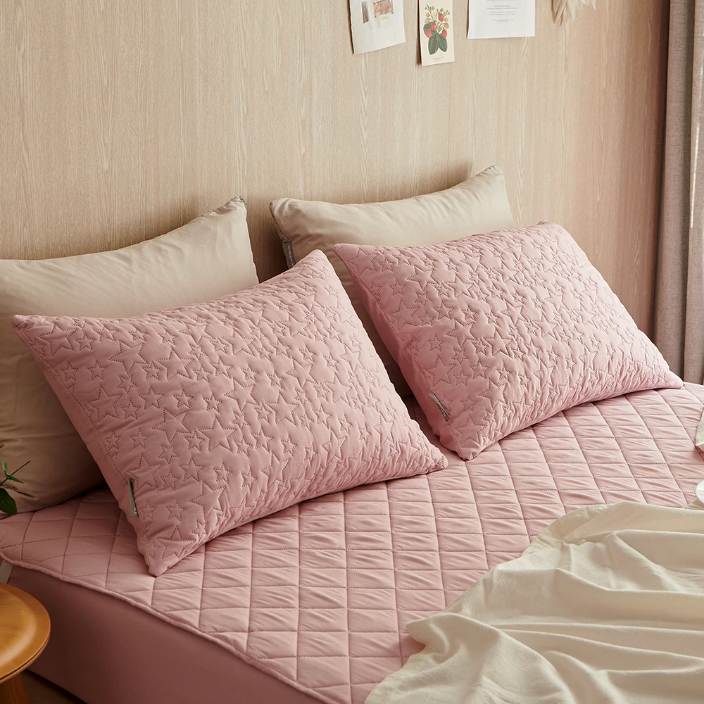 [1+1] Desinew 10 Colors Comfortable All-Season Antibacterial Quilted Pillowcase 40X60, 50X70Cm 10Color