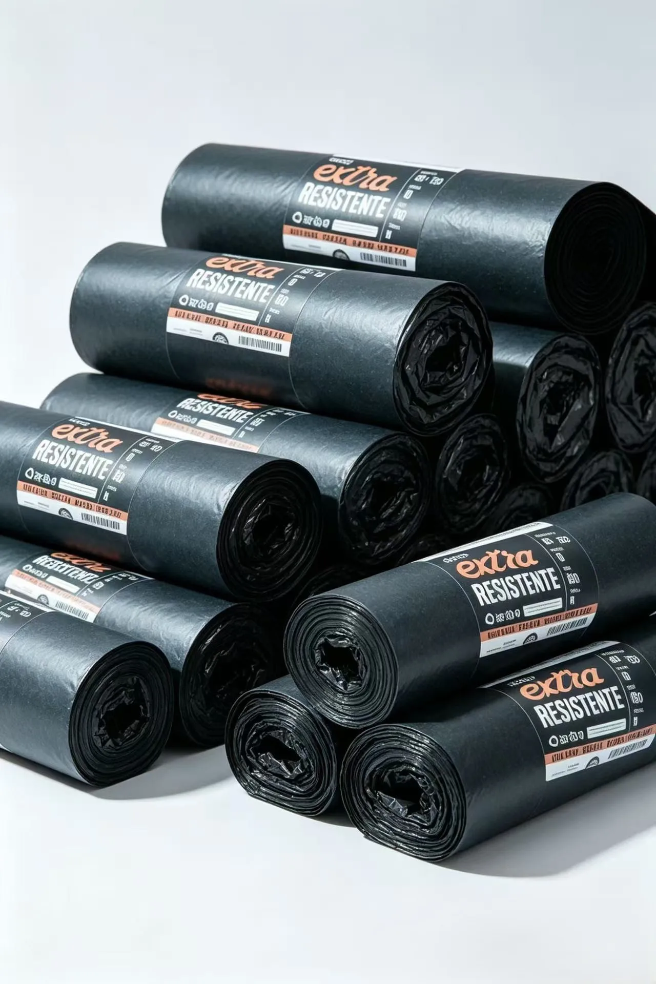 60PZ Sacco nero Extra Resistente, XL, 90 X120 cm 6 x 10pz -Sacco nero Extra Resistente per la raccolta indifferenziata del secco