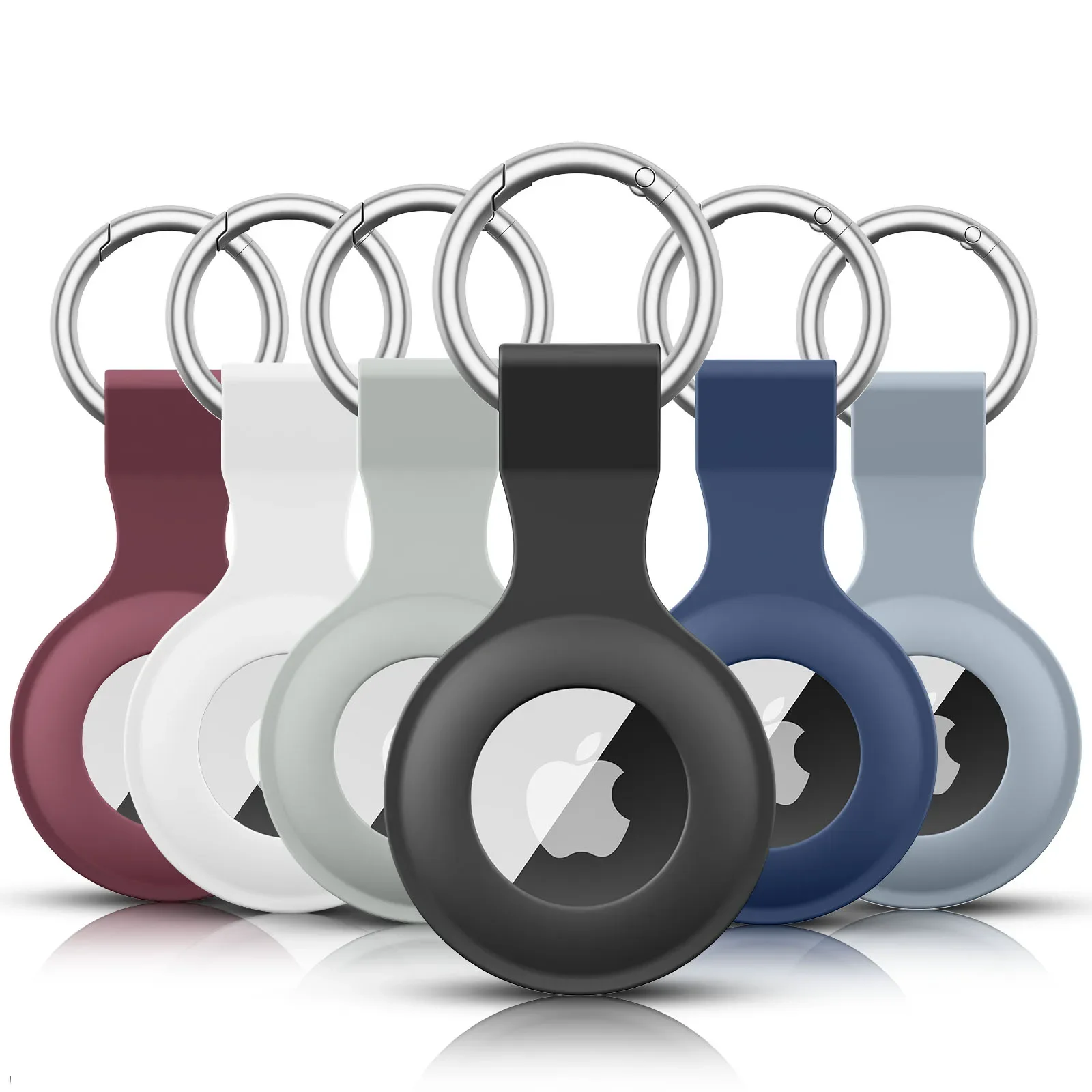 Housse pour Apple Airtags, coque de protection en Silicone, accessoires de suivi, manchon anti-rayures, porte-clés pour Apple Air tag