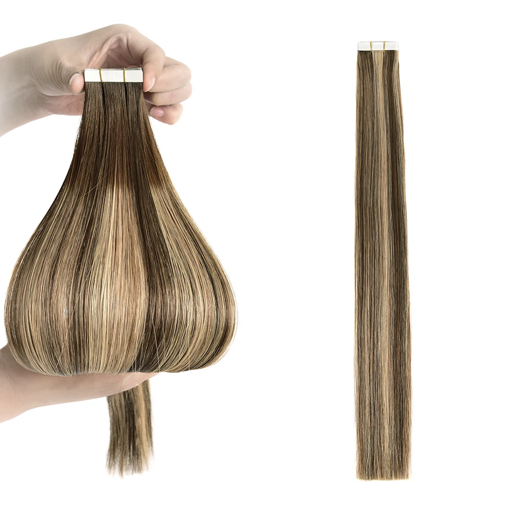 Grampo em extensões do cabelo humano para mulheres, 14-24 ", cabelo de grampo, destaque, reto, laço, cabelo, 7pcs