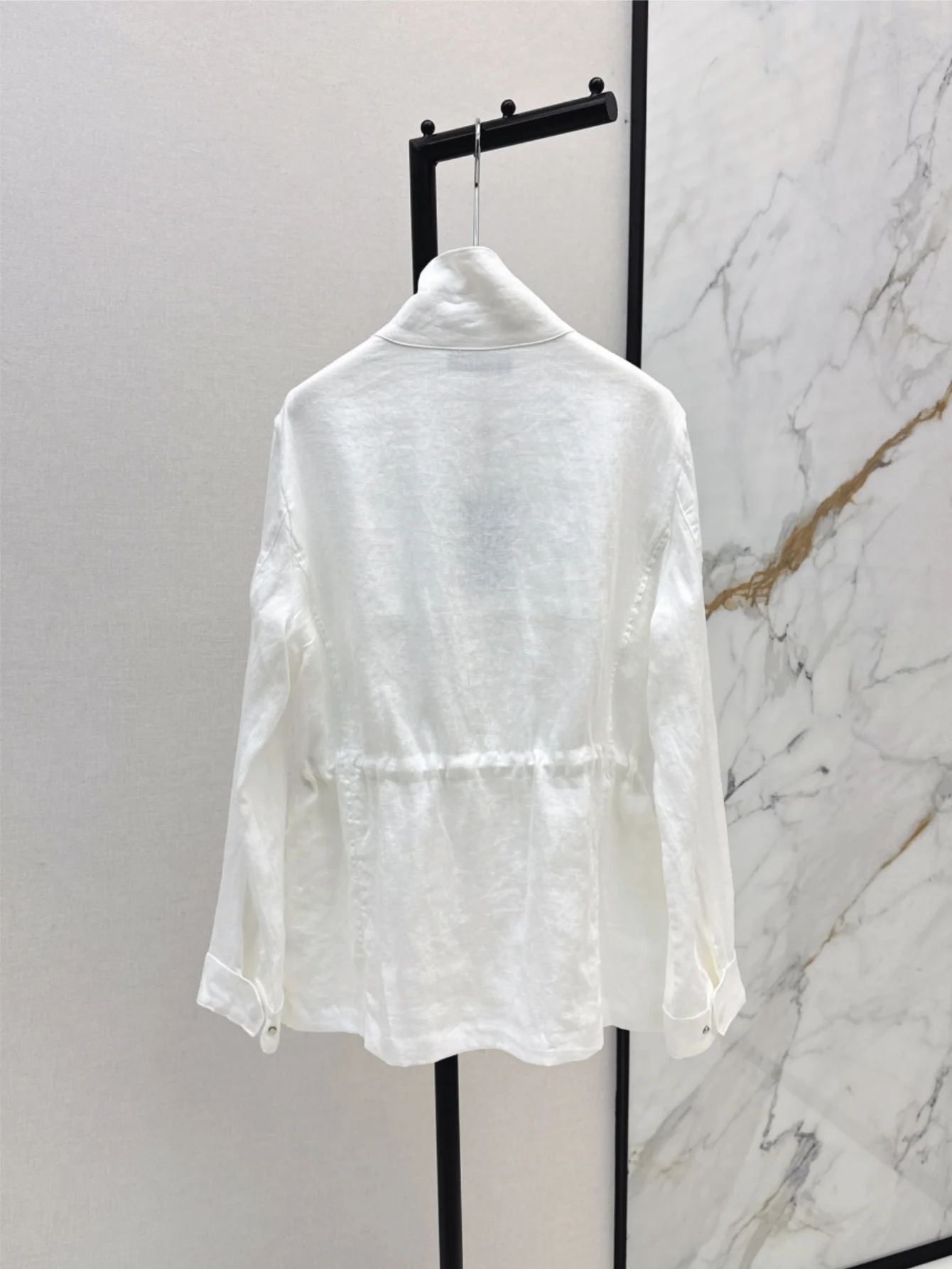 

2025 Autumn New Women's Drawstring Waist Jacket Simple, Comfortable And Elegant Style