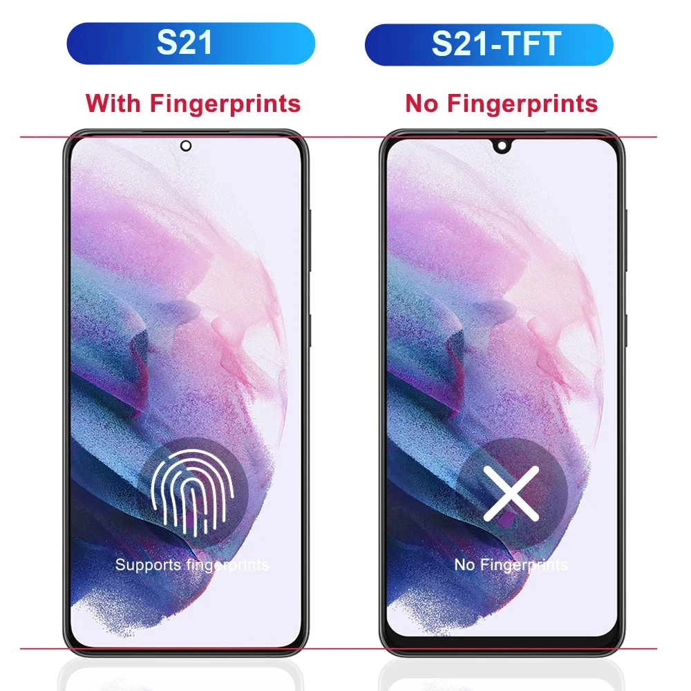 100% Tested TFT LCD  For Samsung S21 5G Display SM-G991B G991B/DS G991U For S21 LCD Display Touch Screen Digitizer with Frame