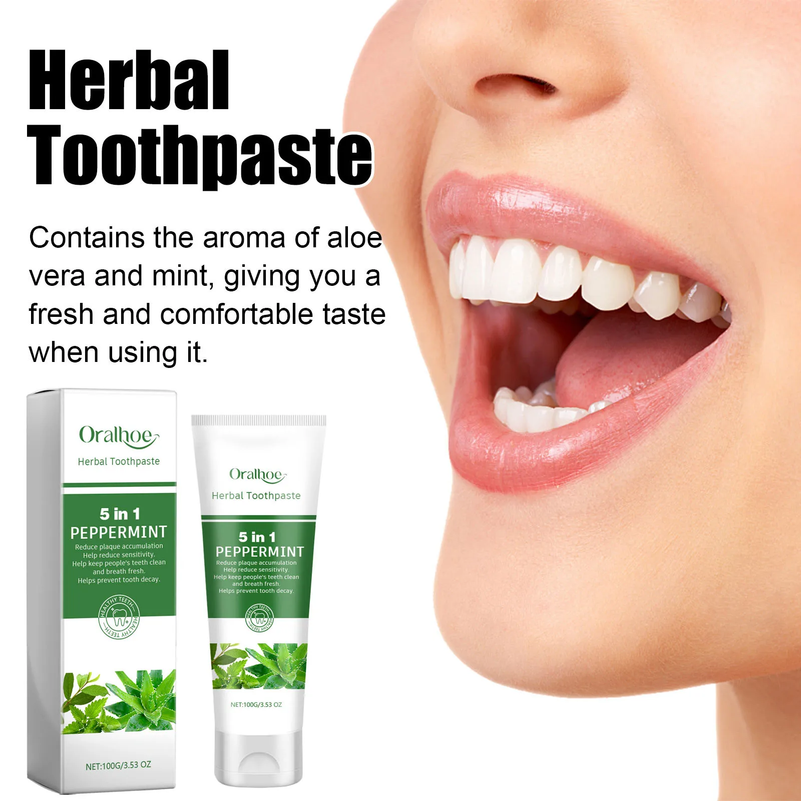 ยาสีฟันสดใสกำจัดคราบฟันเหลืองฟอกฟันขาวทำให้ลมหายใจสดชื่นป้องกันฟันผุเพื่อสุขอนามัยการดูแลฟัน