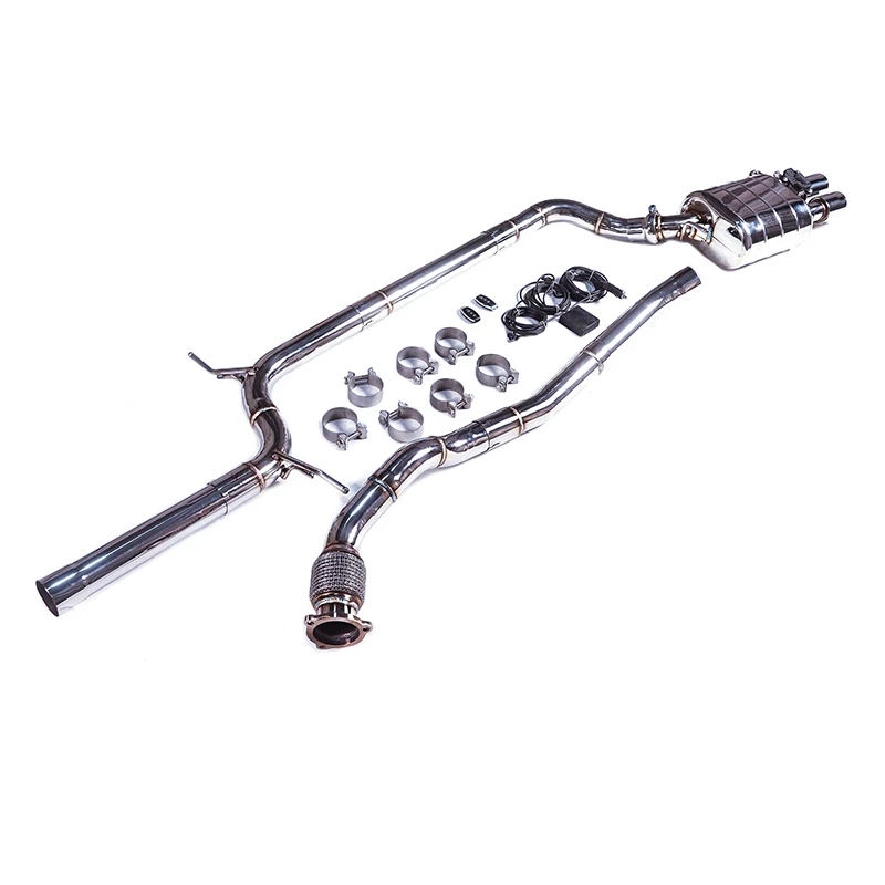 

[Custom product] Suitable for 15 Audi A4 2.0T Catback 304 stainless steel adjustable exhaust system muffler tube single exit