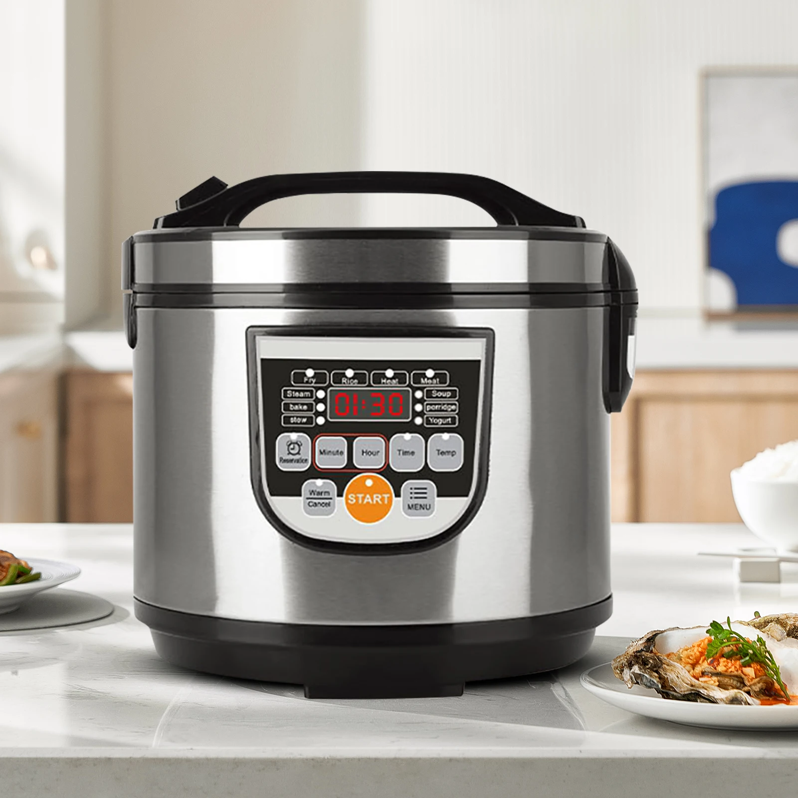 Cuiseur à riz numérique 5L, cuiseur à riz Portable pour voiture, camion multi-cuiseur, soupe, bouillie, cuisson des aliments, cuiseur vapeur, boîte à déjeuner électrique