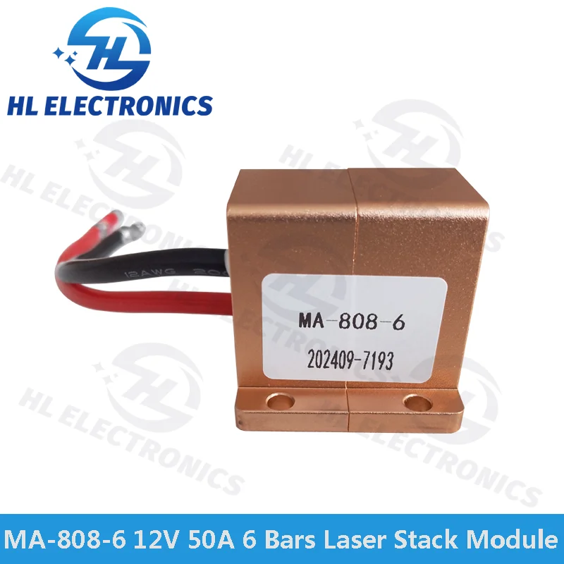 MA-808-6 12V 50A 6Bars 808nm 755nm 1064nm hair removal laser stack module