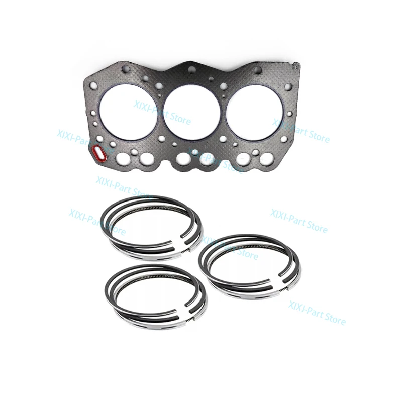 3TN66 Piston Rings 66*1.5+1.5+3.5 For Yanmar 3TN66L 3TN66E 3TN66UJ 3TN66-UJ 3-Cylinders For John Deere STD Overhaul Rebuild Kit