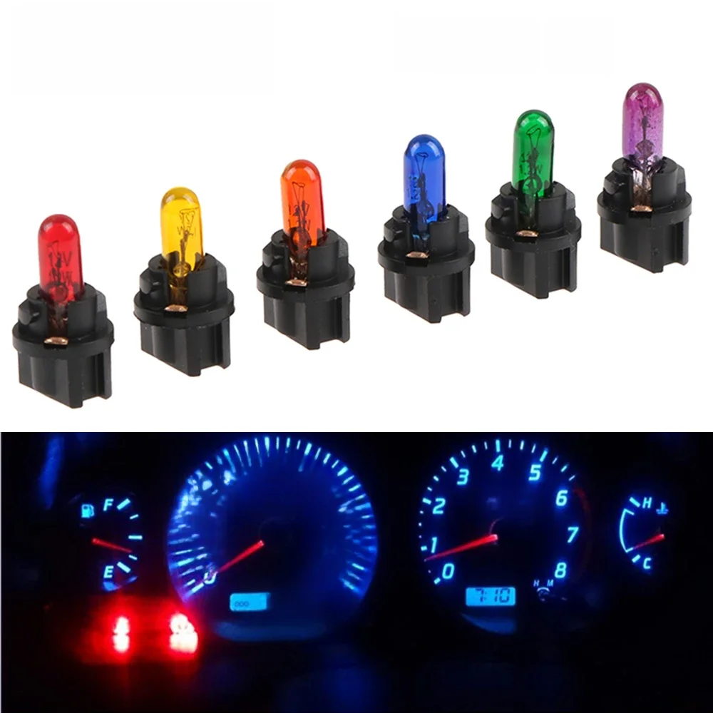 Carro Light-Emitting Diode Instrumento Gauge Dashboard Lâmpadas, Auto Lâmpada Indicadora Interior,