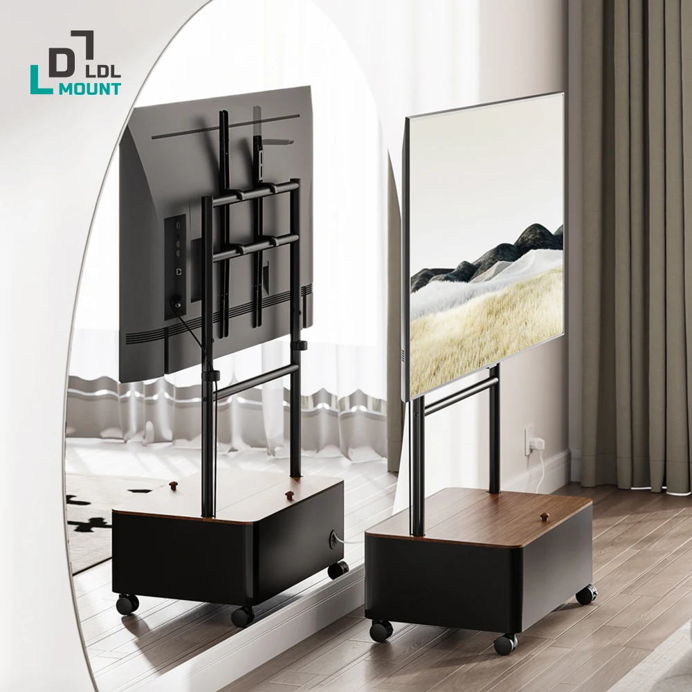 LDL-MOUNT 이젤타입 이동형 TV 스탠드 거치대 수납박스 수납파우치 포함 APL-FSC45 / 43~65인치 까지