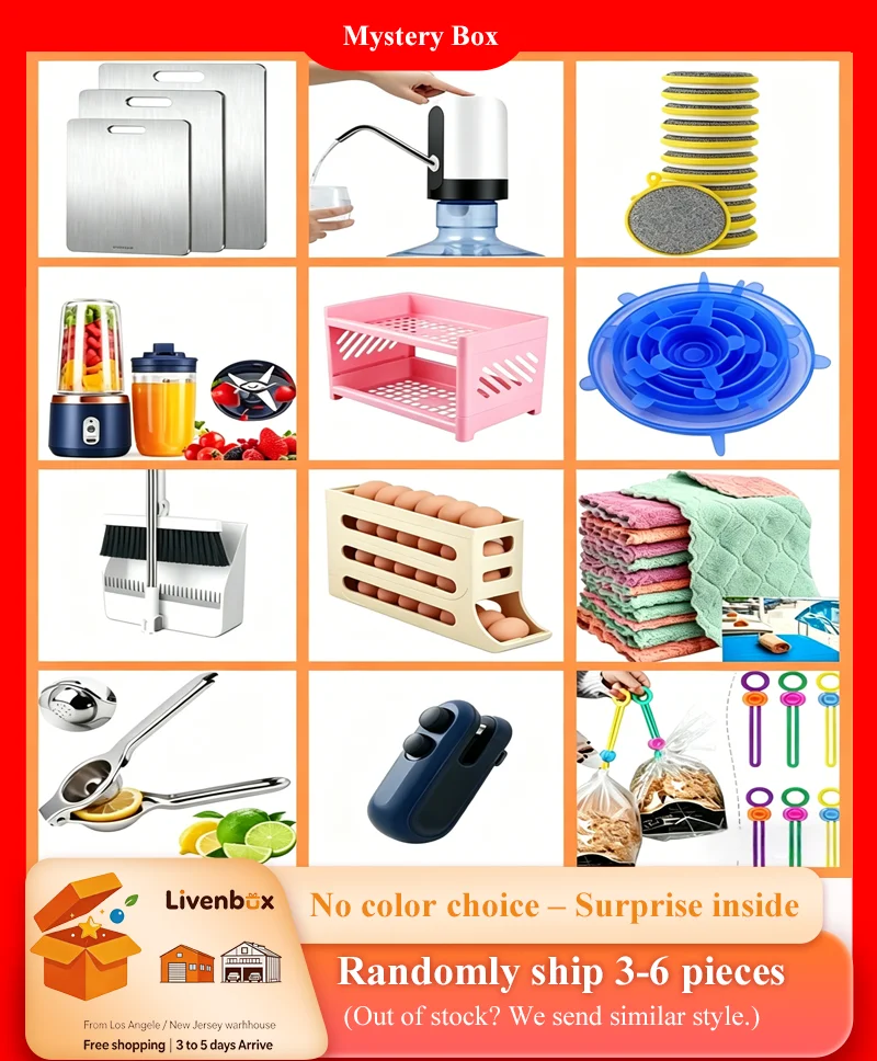 Plates Mystery Box, Surprise Assorted Items Including Mini Toys Kitchen Supplies Storage Organizers Fashion Accessories, Unboxin