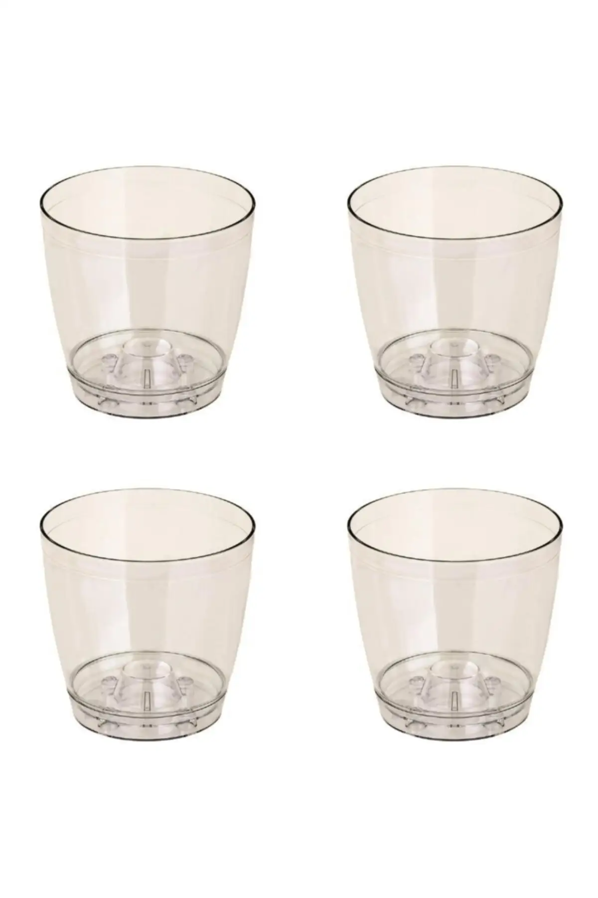 

4 pcs 1.5 lt Flat Orchid Pot Orchid Flower Pot Transparent 14 Cm For Home Garden Plant Pot Nursery quality plastic sturdy