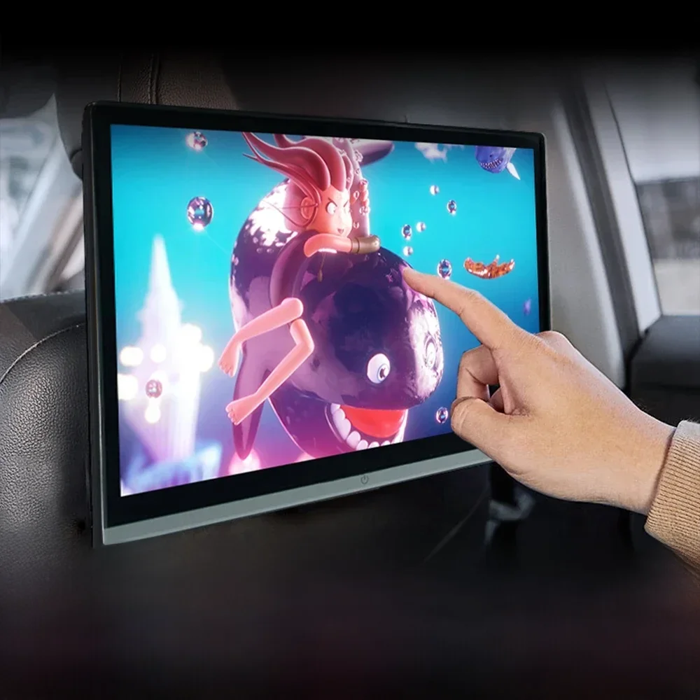 13.3/14 "Auto Hoofdsteun Monitor Display IPS Android 12 2G + 32G/4G + 64G/8G + 128G Touchscreen Voor Auto Achterbank Speler Dual HDMI Muziek - afbeelding 2