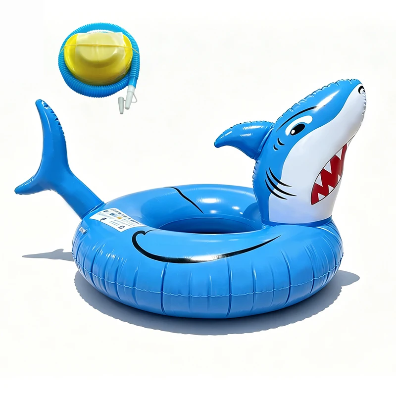 

Shark Inflatable Swimming Ring for Kids Adults, Thick Anti-Puncture PVC Leakproof, Pool Beach Water Park Play Equipment