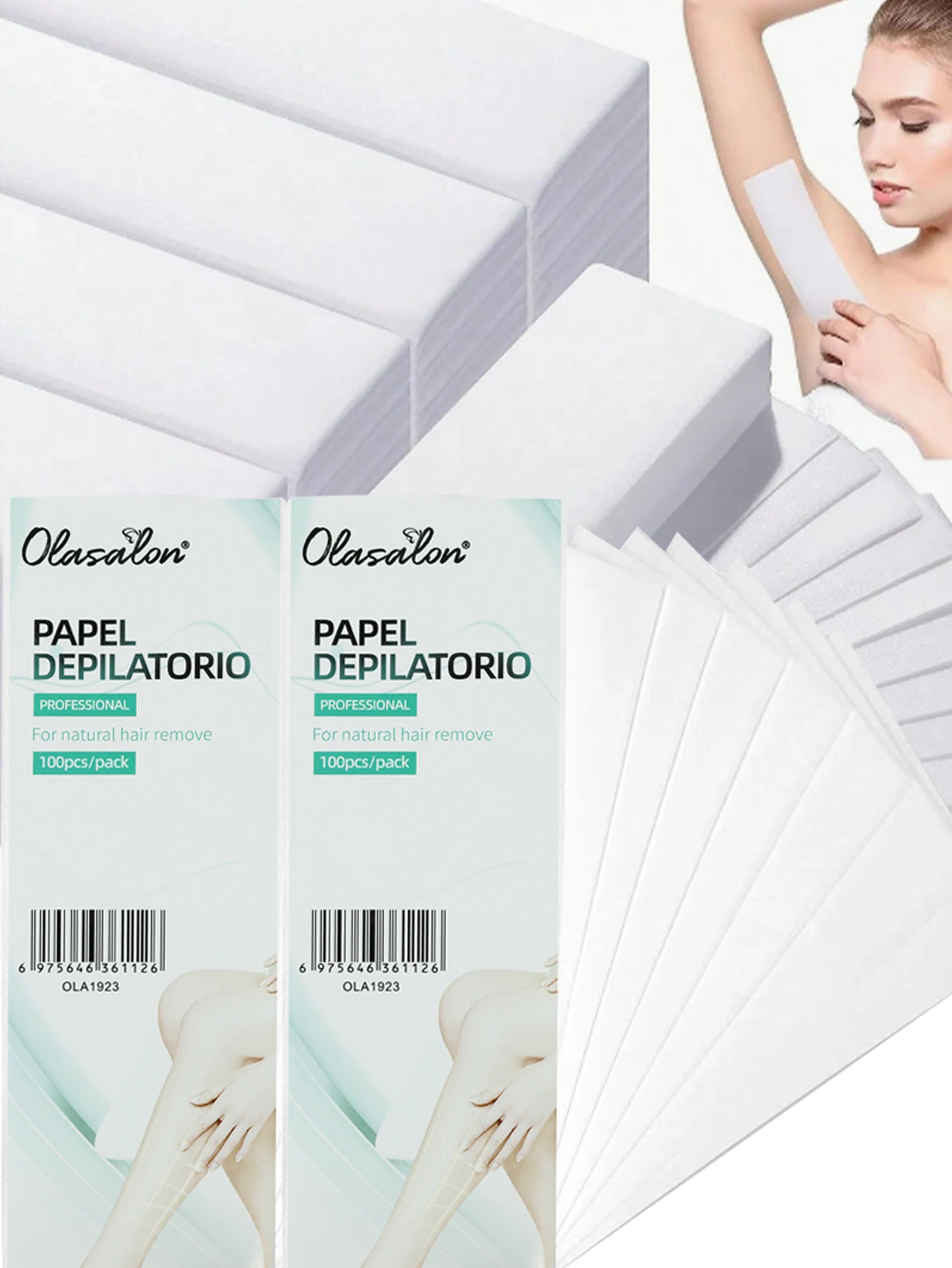 100Pieces of Hair Removal Wax Paper Non-woven Fabric Whole Body Legs and Arms Hair Removal No Residue Home WaxHair Removal Tools