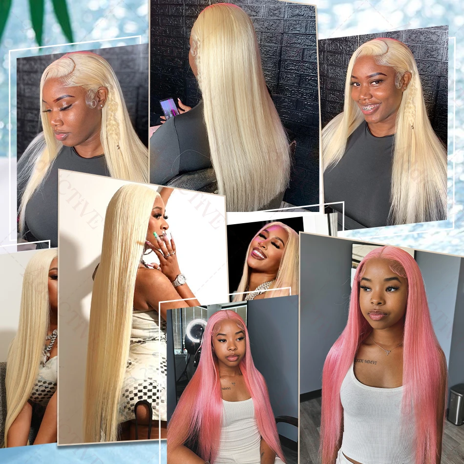 613 Lace Frontal Wig Human Hair Brazilian 30 Inch Hd Bone Straight Human Hair Wigs For Black Women 13x4 Blonde Lace Front Wig