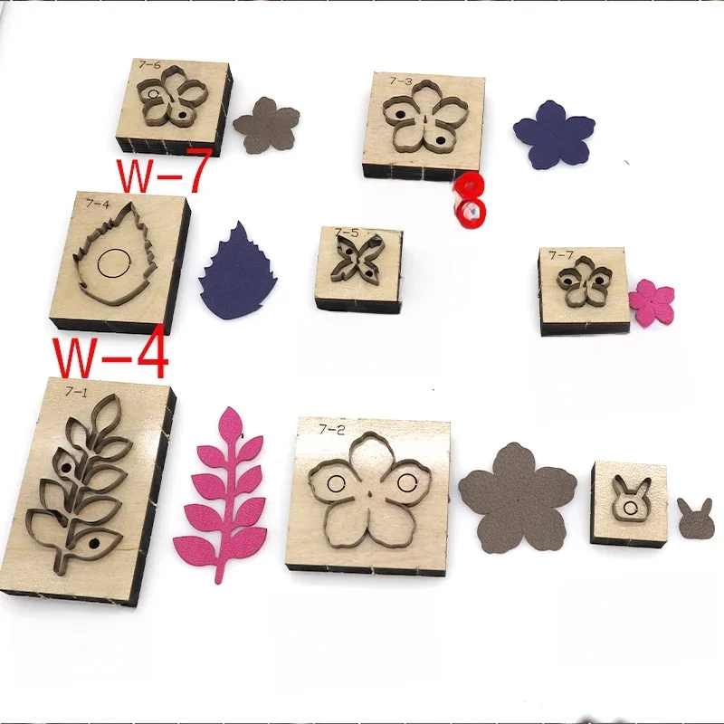 Nouveau moule de couteau de coupe en cuir de feuille de fleur, couteau en acier, Machine de presse d'impression, Mini pendentif, matrice de découpe bricolage, Patch de fleur